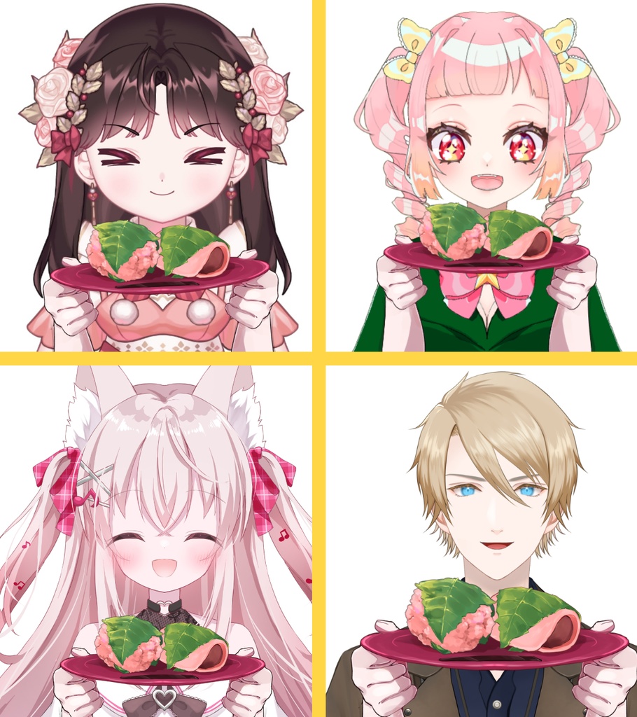 桜餅ハンド【高画質、商用利用】