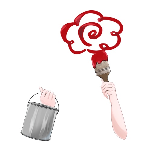 花丸ペンキ【高画質、商用利用】