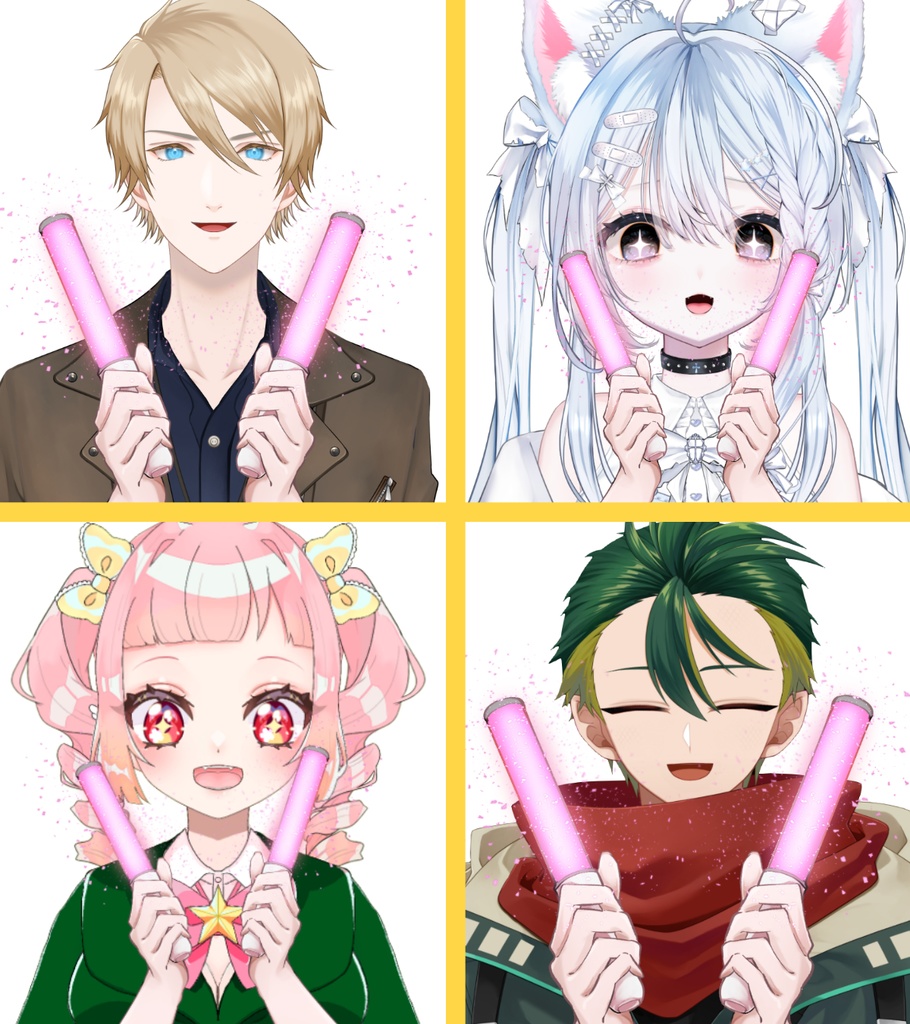 ペンライトハンド【高画質、商用利用】