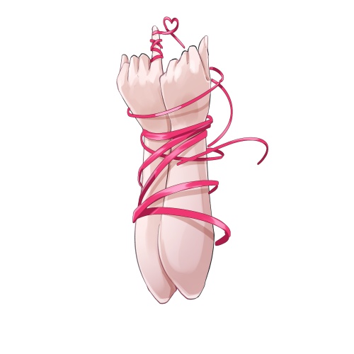 赤い糸ハンド【高画質、商用利用】