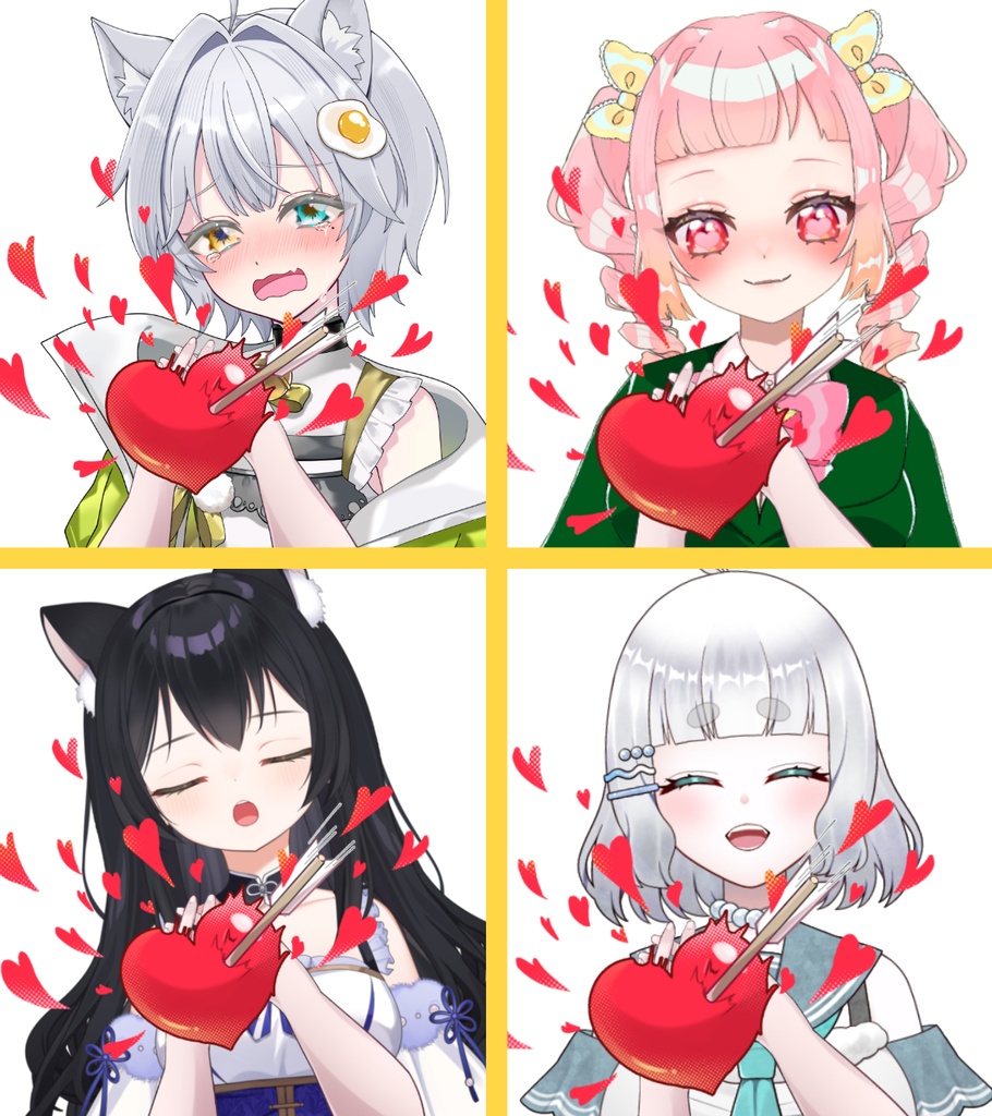 撃ち抜きハート【高画質商用利用】