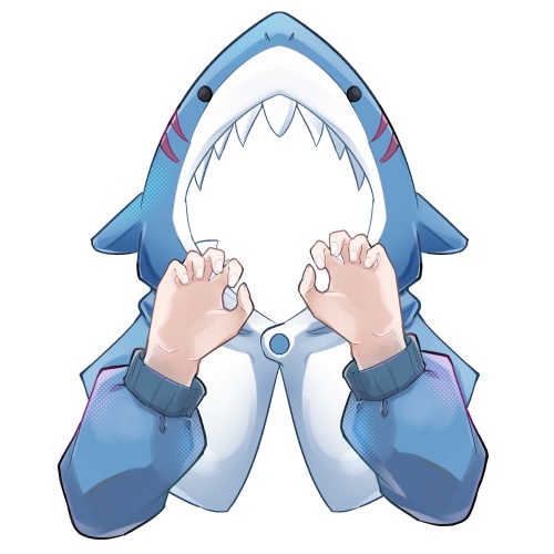 サメパーカー【高画質商用利用】