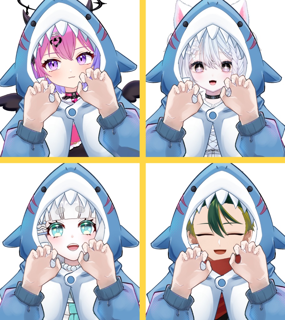 サメパーカー【高画質商用利用】