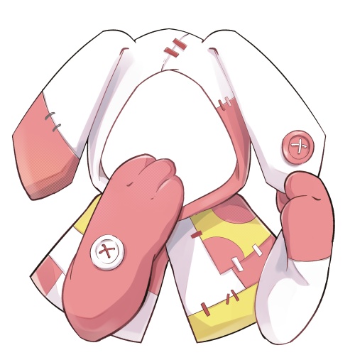 継ぎ接ぎ兎フード【高画質商用利用】