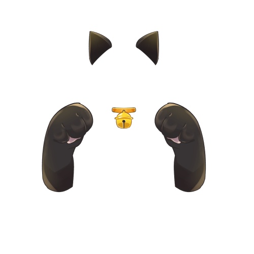 黒猫耳素材【高画質商用利用】
