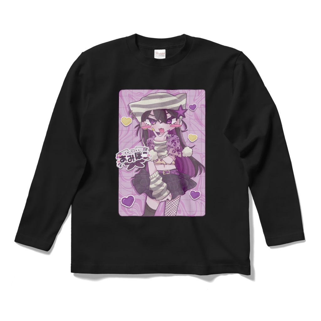 サブカルぽこ♡ロングスリーブTシャツ(黒)