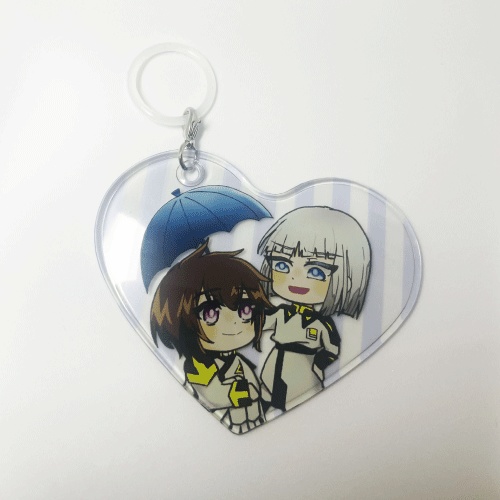 クリアチャーム　雨のお迎え　(傘用リング付き)