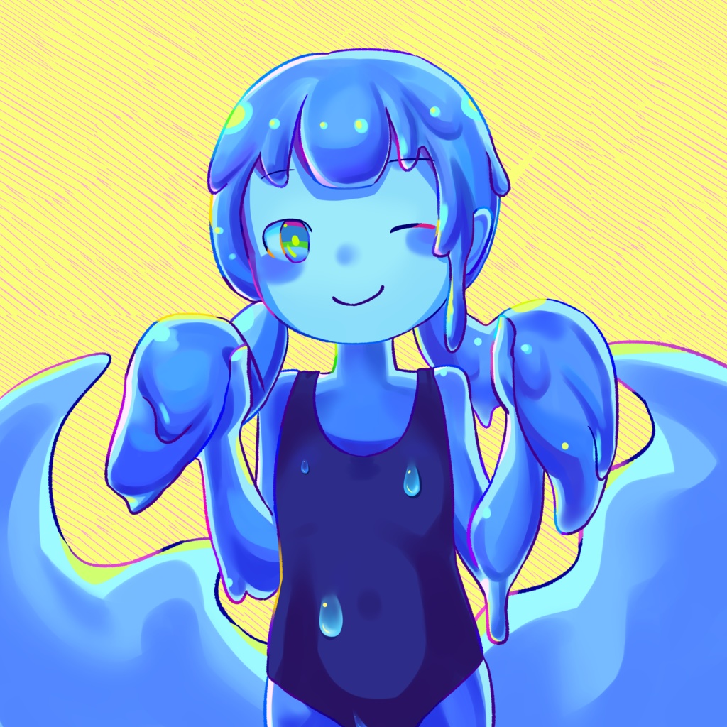 スク水スライム娘のコースター