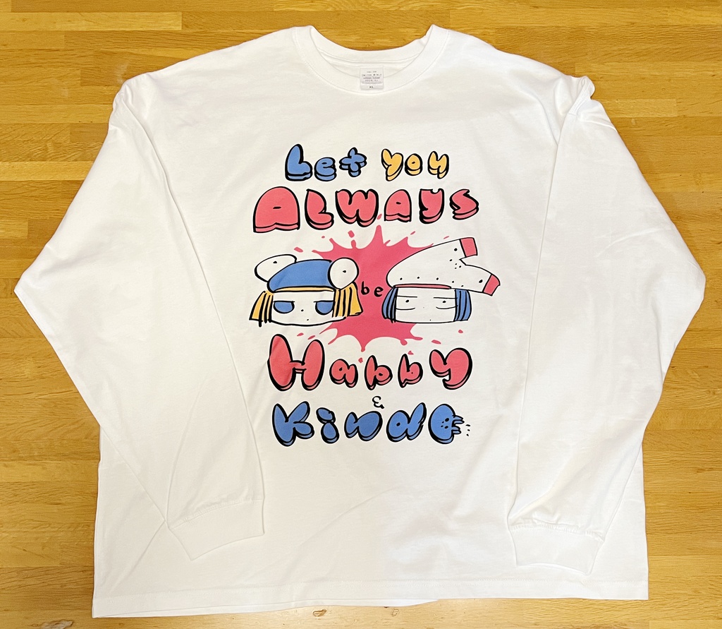 【デザフェス55新作】ビッグシルエットTシャツ長袖 うさペンhappy