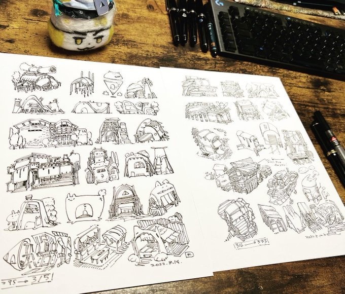 【画集】houses【おうち1000コ描いてみた】