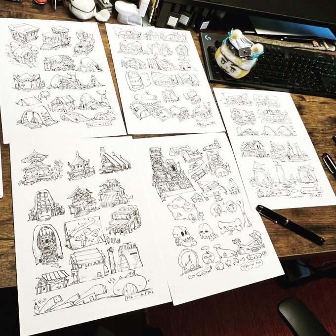 【画集】houses【おうち1000コ描いてみた】