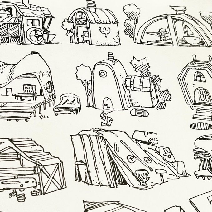 【画集】houses【おうち1000コ描いてみた】