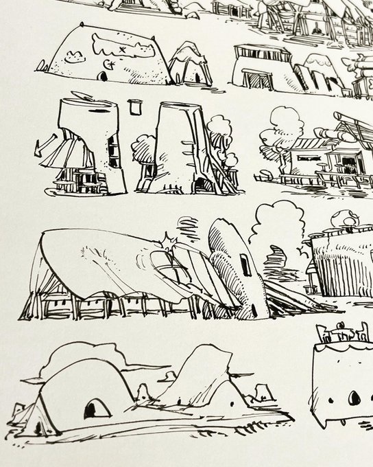 【画集】houses【おうち1000コ描いてみた】