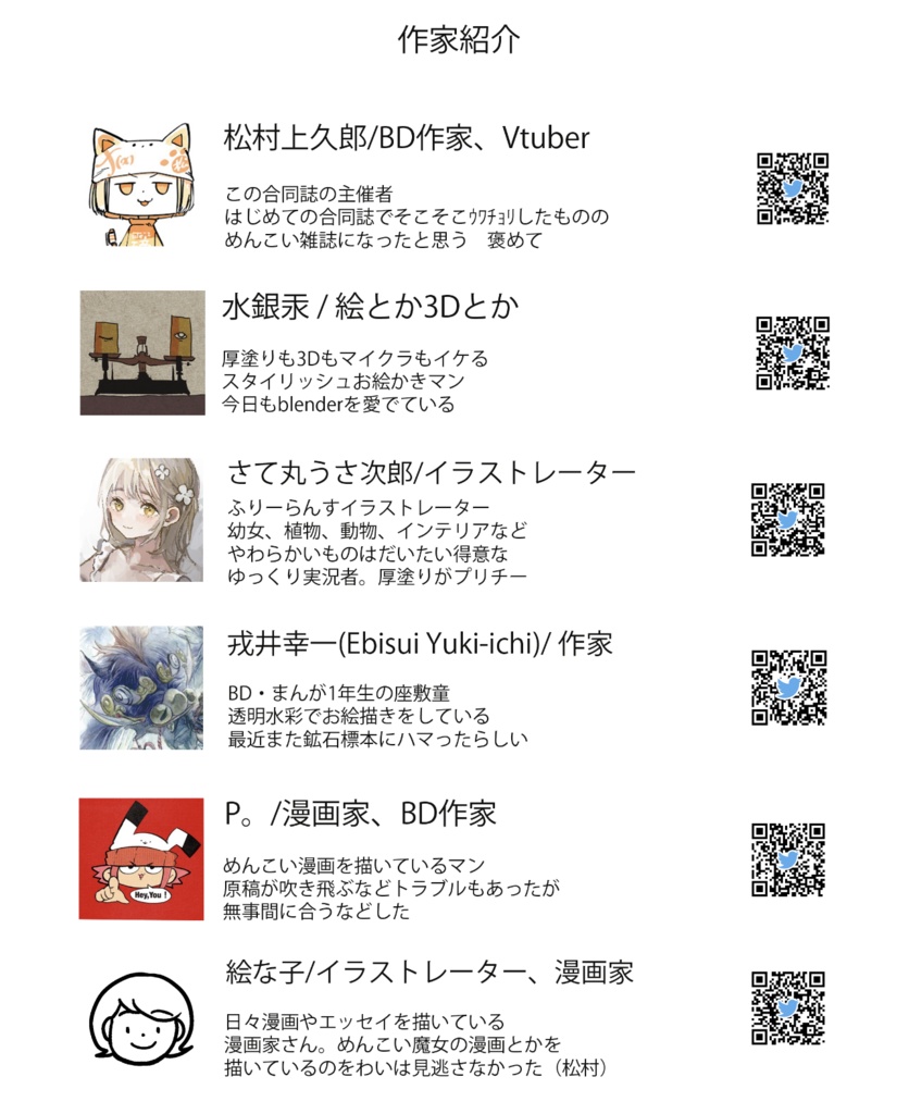 I.Q.2t【バンドデシネ合同誌/松村上久郎主催】