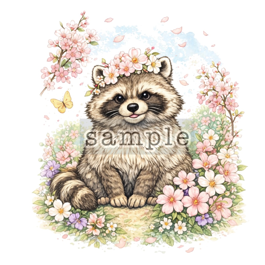 【VRChat向け】季節たぬぽんタトゥー 4点セット