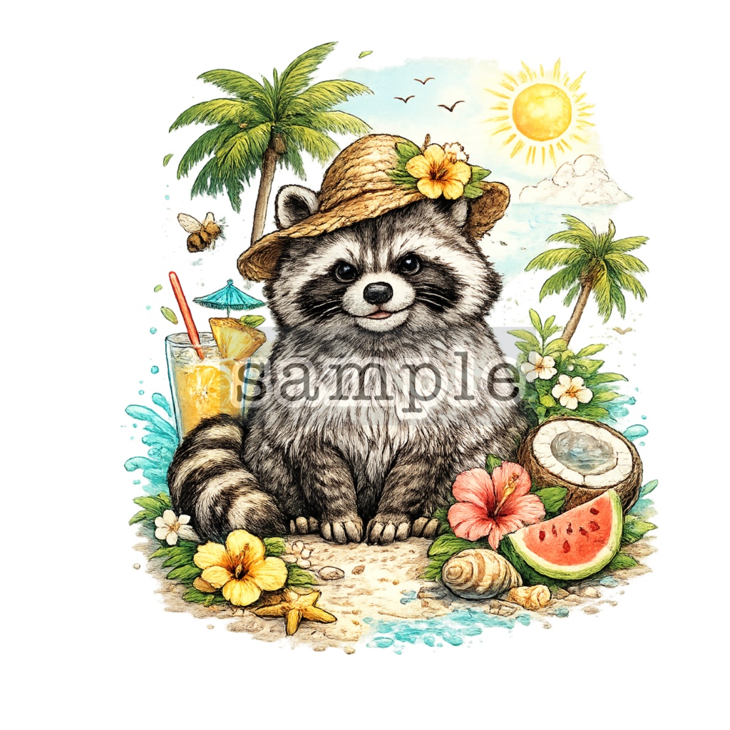 【VRChat向け】季節たぬぽんタトゥー 4点セット