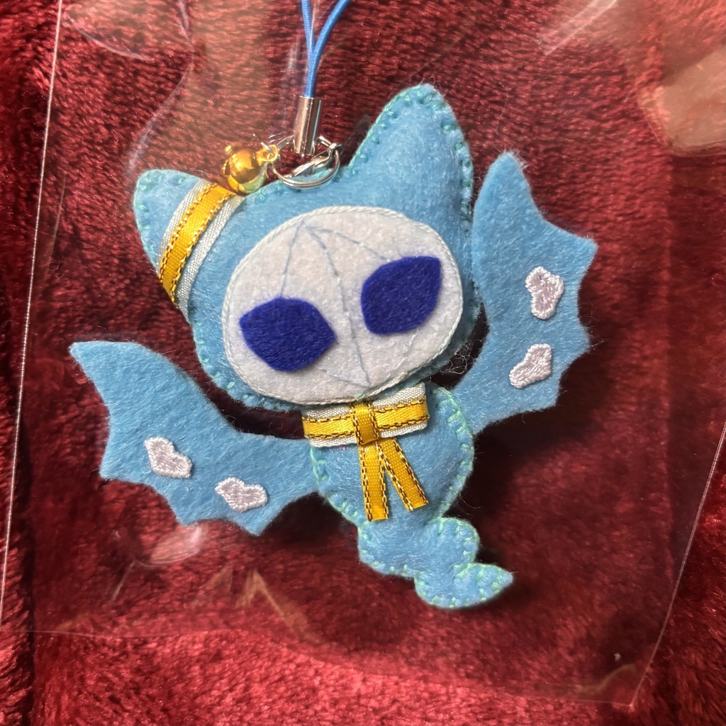 ネコウモリストラップ(ホワイトデーVer.)