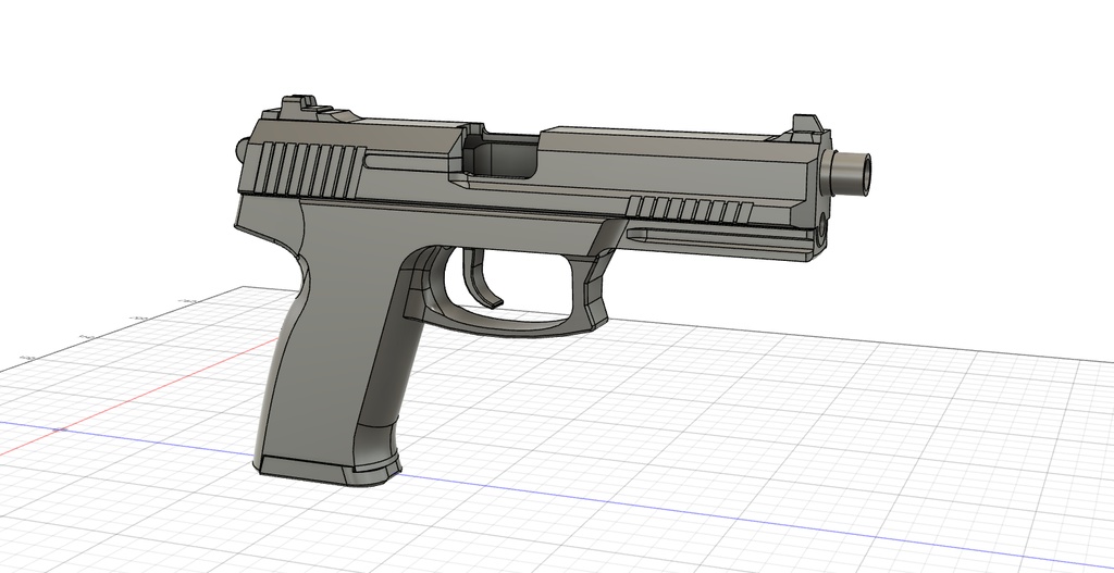 SOCOM Mk23 イメージ確認用 stepデータ