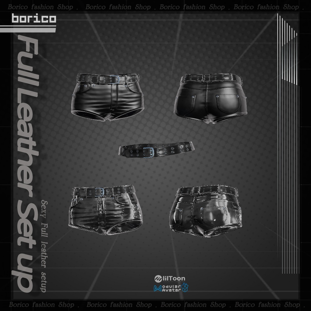 革衣装のセットアップ(Leather outfit setup )