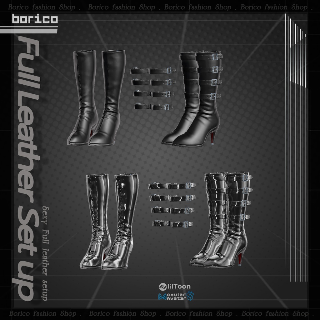 革衣装のセットアップ(Leather outfit setup )