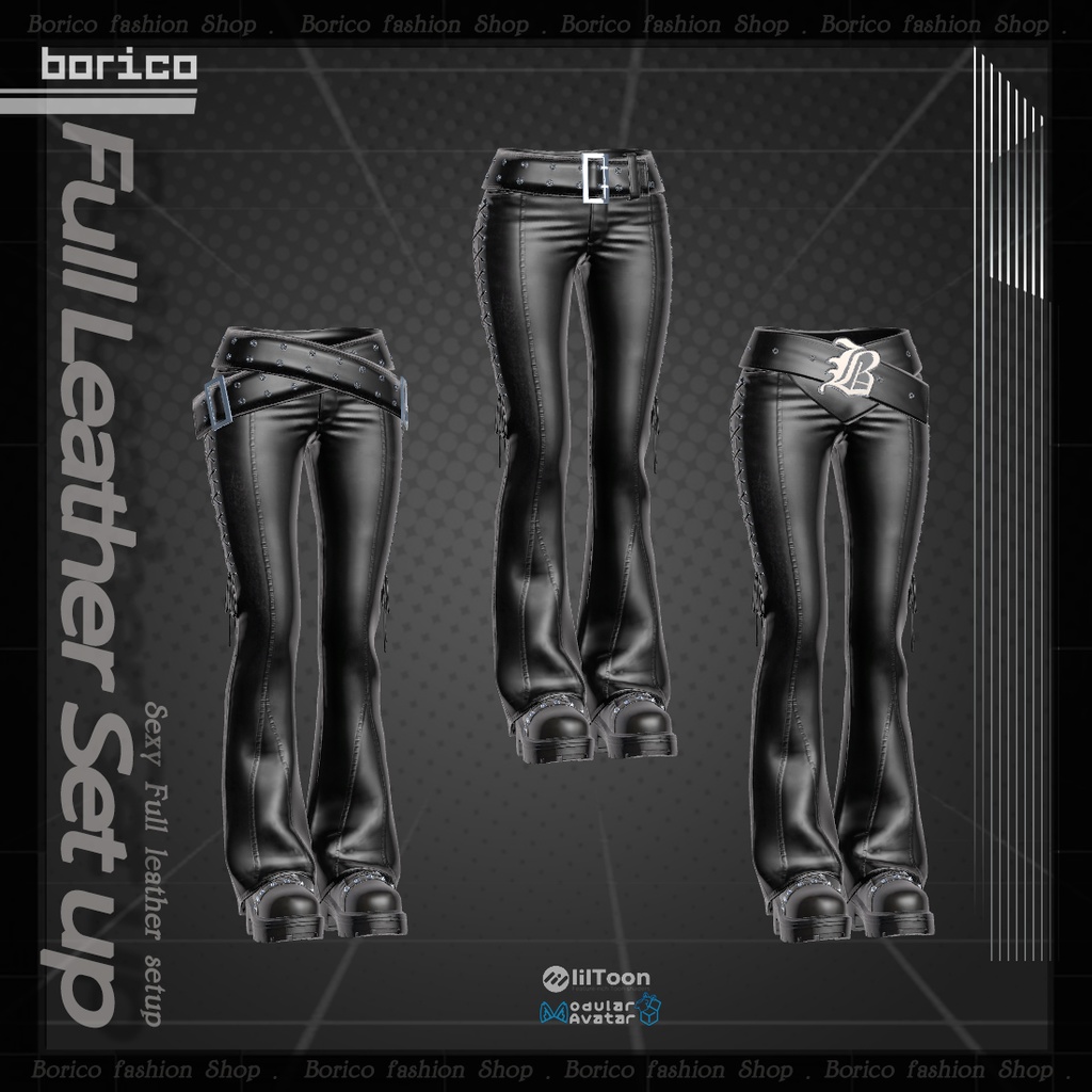 革衣装のセットアップ(Leather outfit setup )