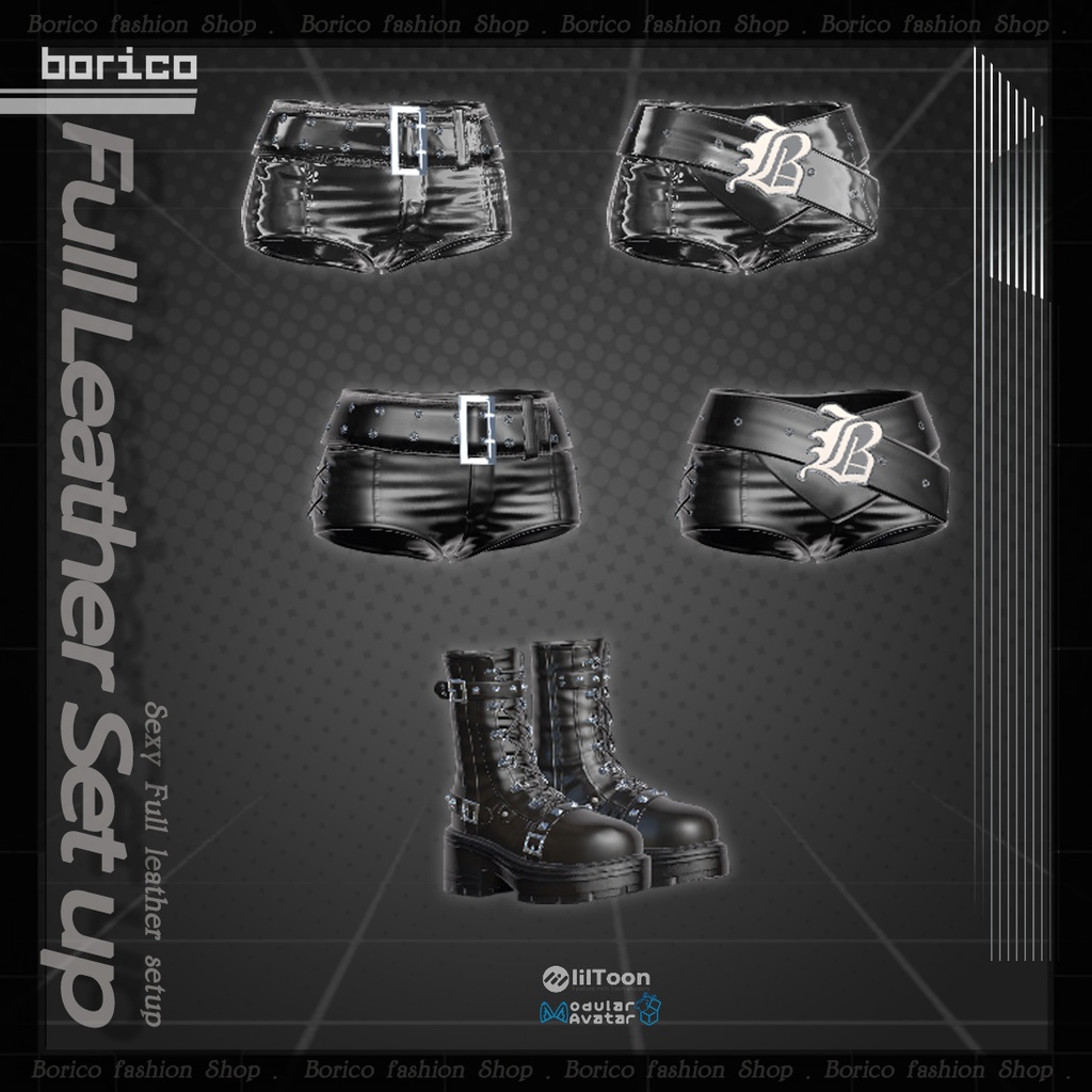 革衣装のセットアップ(Leather outfit setup )