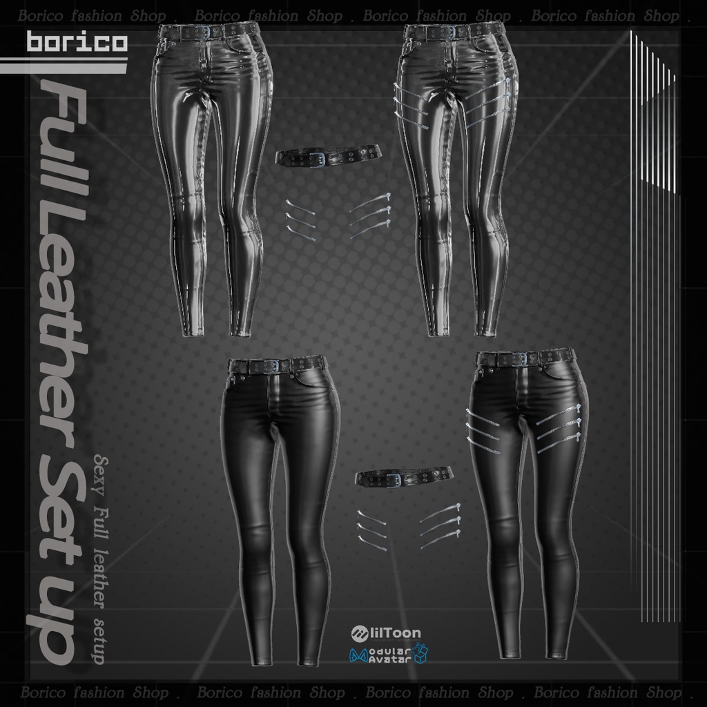 革衣装のセットアップ(Leather outfit setup )