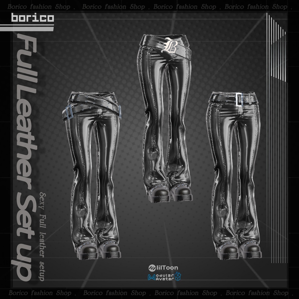 革衣装のセットアップ(Leather outfit setup )