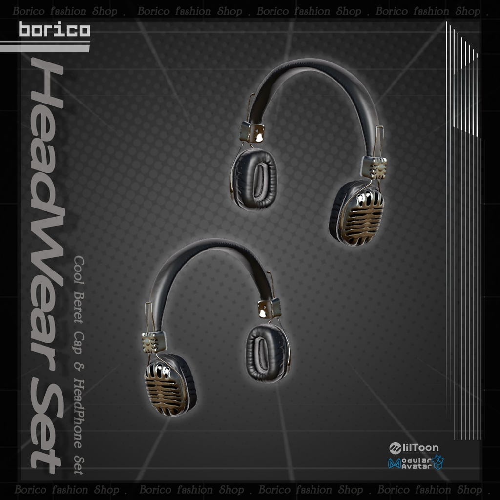ベレー帽とヘッドフォンセット( Beret and headphone set )