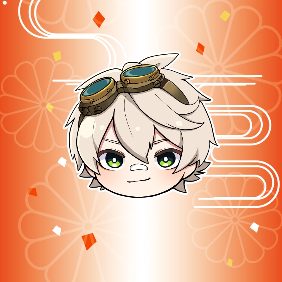 非公式。原神キラキラプチ缶バッジ