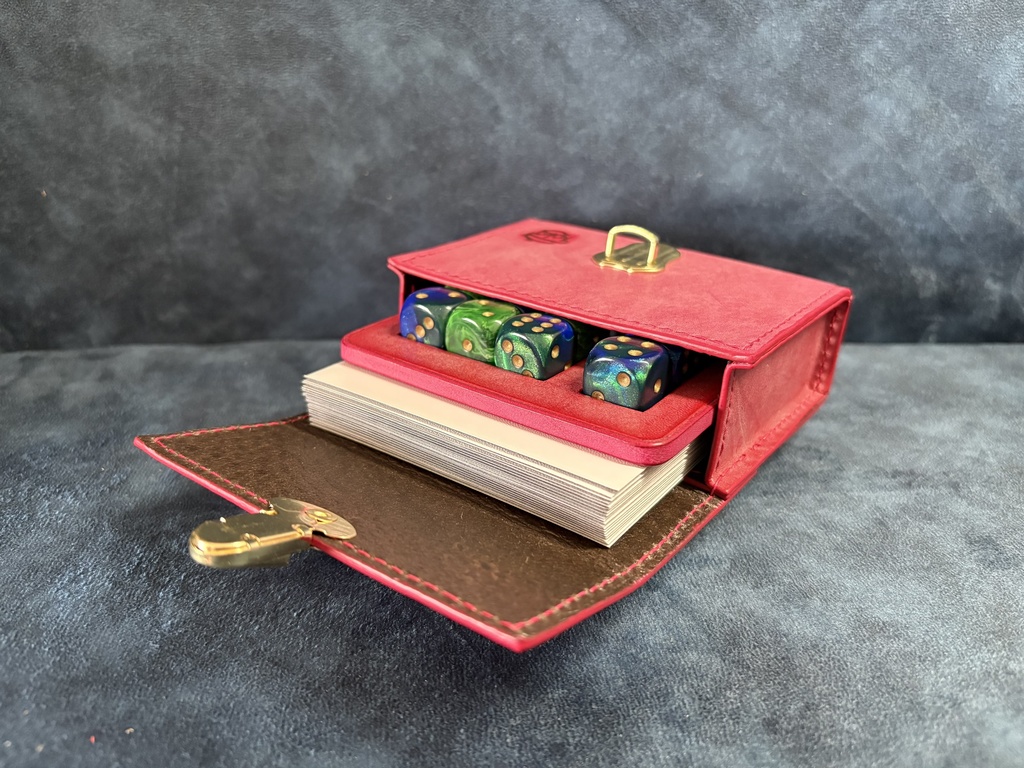 TCGダイス・トークンカードケース:レッド×コーラルピンク