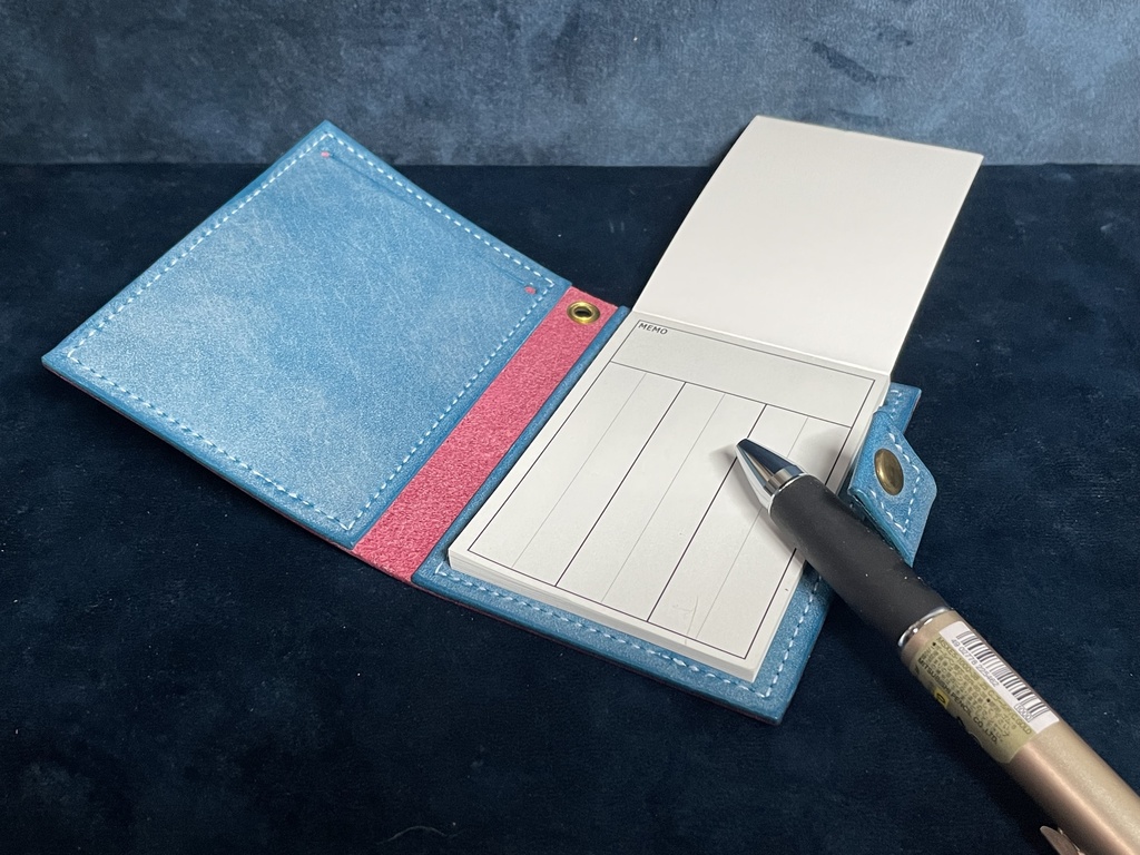 TCGメモパッドカバー:コーラル×ターコイズ