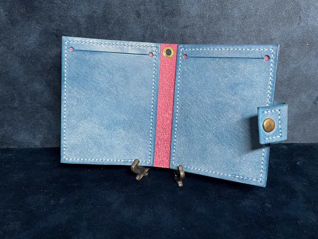 TCGメモパッドカバー:コーラル×ターコイズ