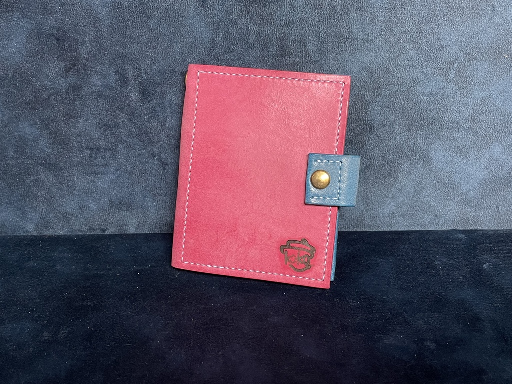 TCGメモパッドカバー:コーラル×ターコイズ