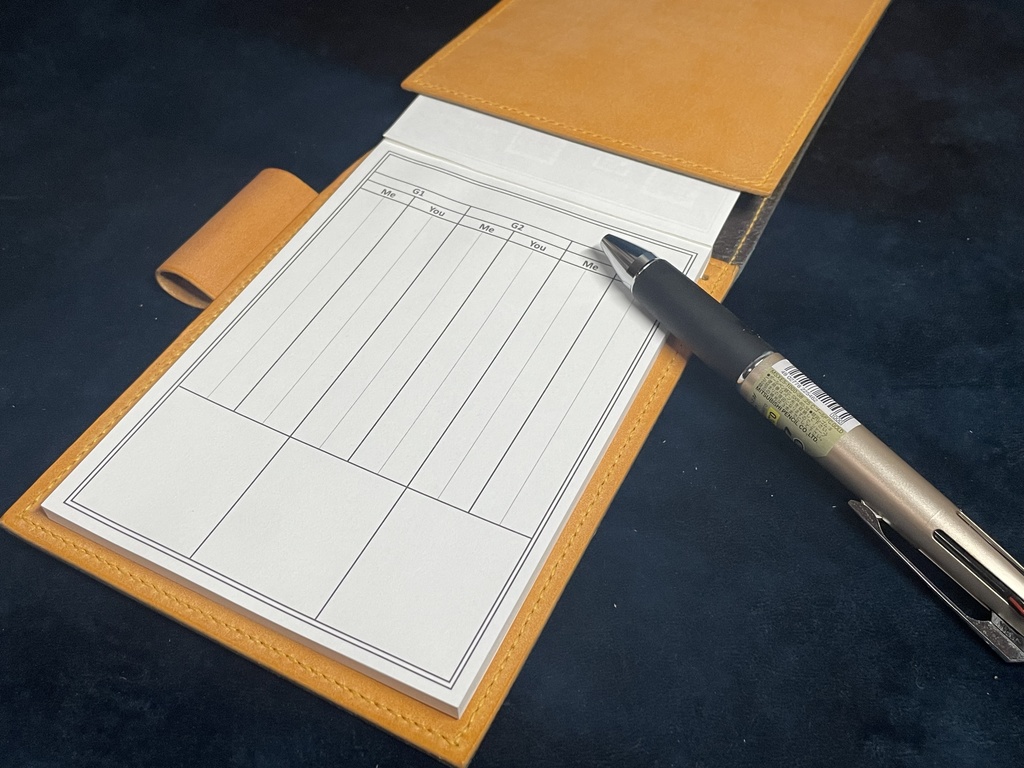 TCGメモパッドカバー(大):ブルー×イエロー