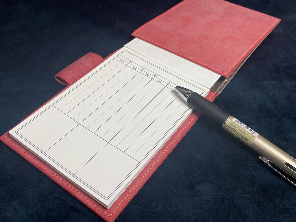 TCGメモパッドカバー(大):イエロー×レッド