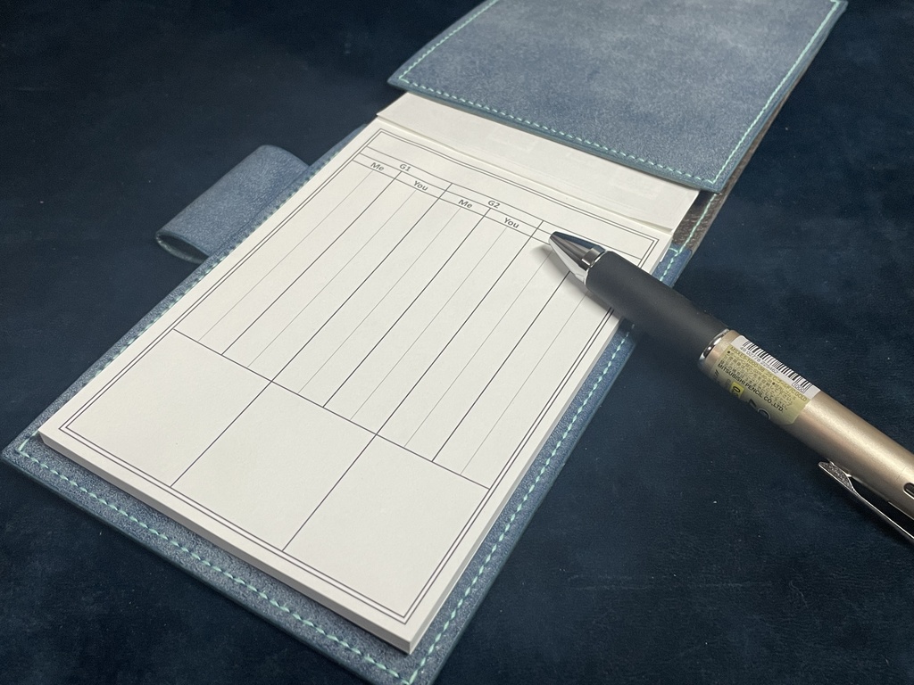 TCGメモパッドカバー(大):ネイビー×ブルー