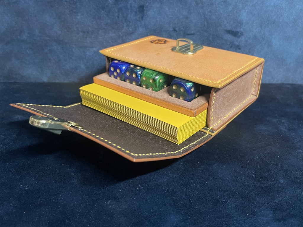 TCGダイス・トークンカードケース:ブラウン×イエロー