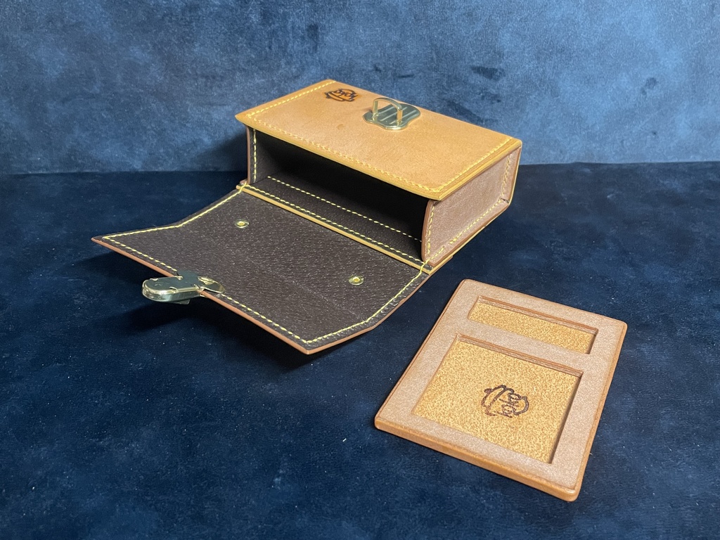 TCGダイス・トークンカードケース:ブラウン×イエロー