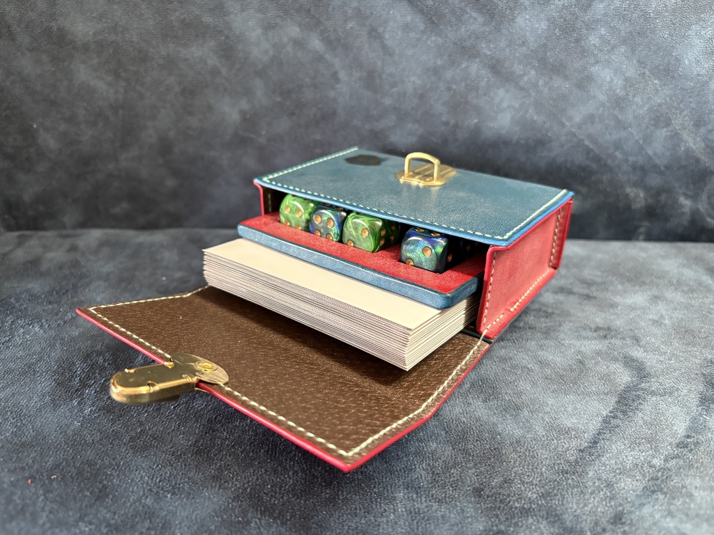 TCGダイス・トークンカードケース:レッド×ターコイズ