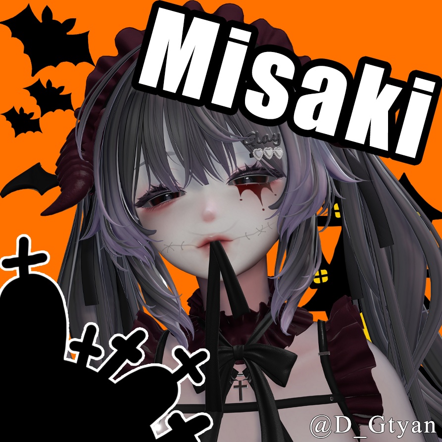 ハロウィン当日まで無料!!【24アバター対応】ハロウィン向けフェイスペイント【レディースver.】