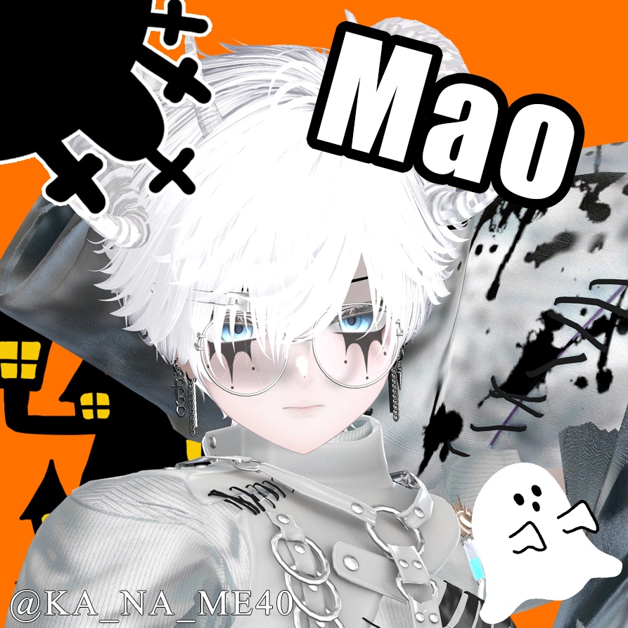 ハロウィン当日まで無料!!【24アバター対応】ハロウィン向けフェイスペイント【レディースver.】