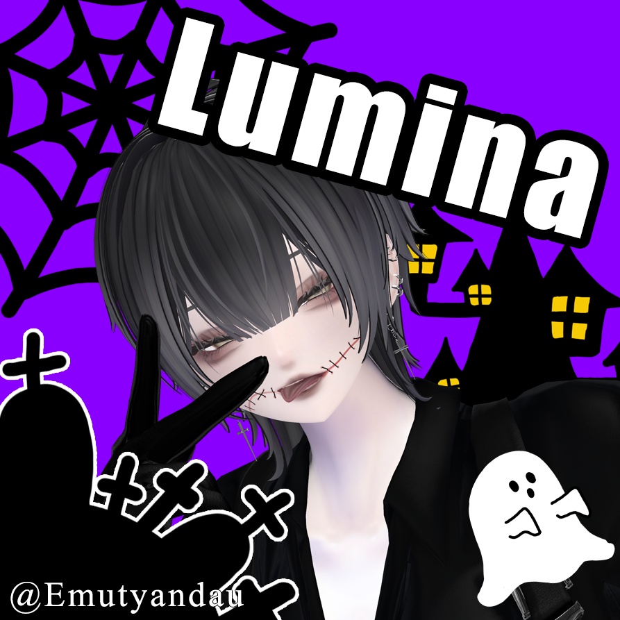 ハロウィン当日まで無料!!【24アバター対応】ハロウィン向けフェイスペイント【レディースver.】