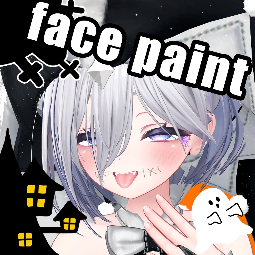 ハロウィン当日まで無料！！【24アバター対応】ハロウィン向けフェイスペイント【レディースver.】