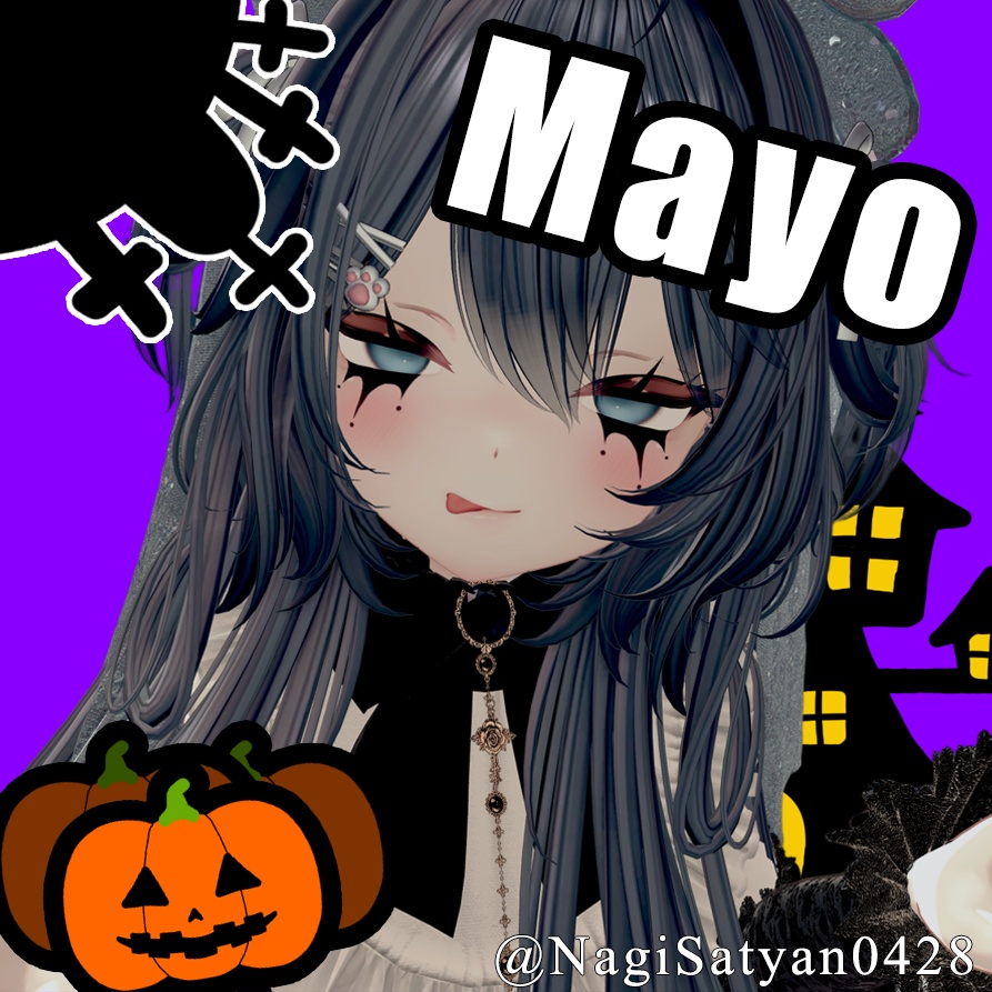 ハロウィン当日まで無料!!【24アバター対応】ハロウィン向けフェイスペイント【レディースver.】