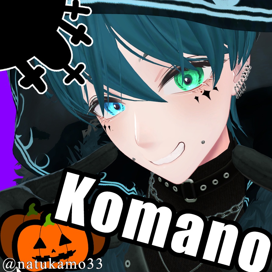 ハロウィン当日まで無料!!【7アバター対応】ハロウィン向けフェイスペイント【メンズver.】