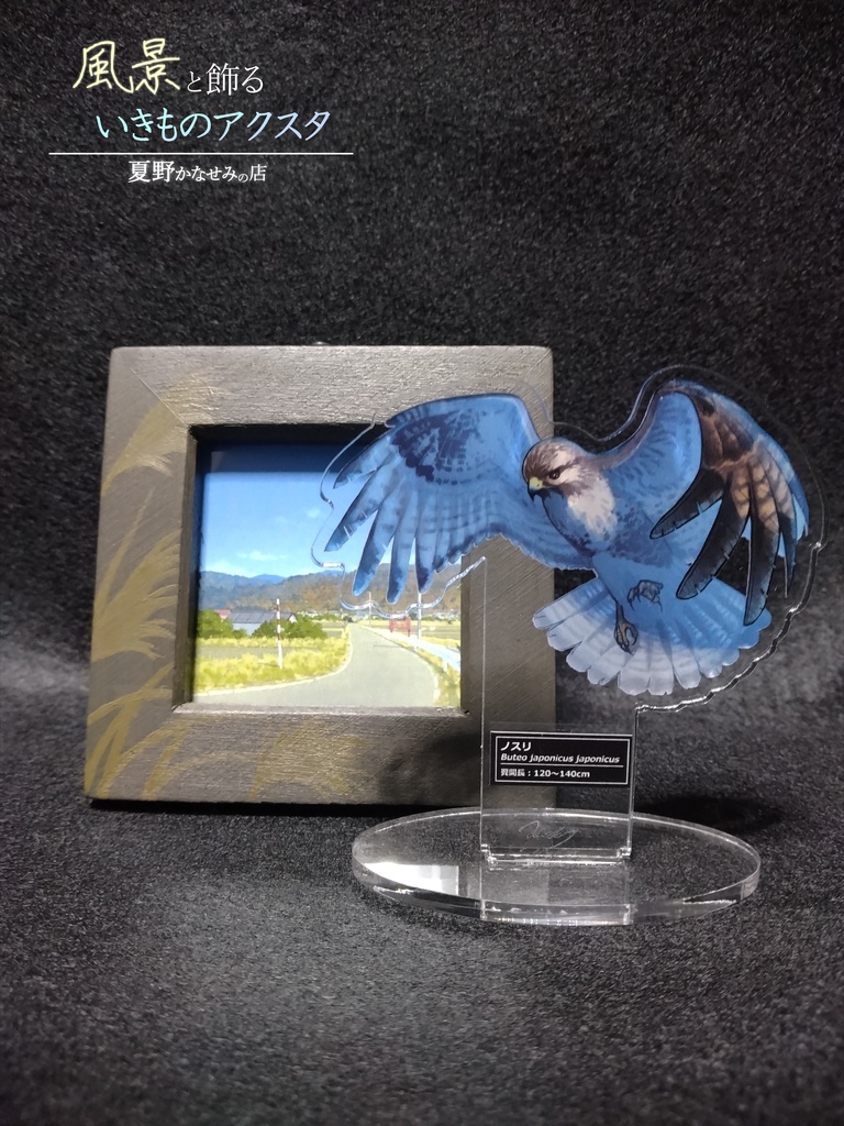 風景と飾るいきものアクスタ【ノスリ】