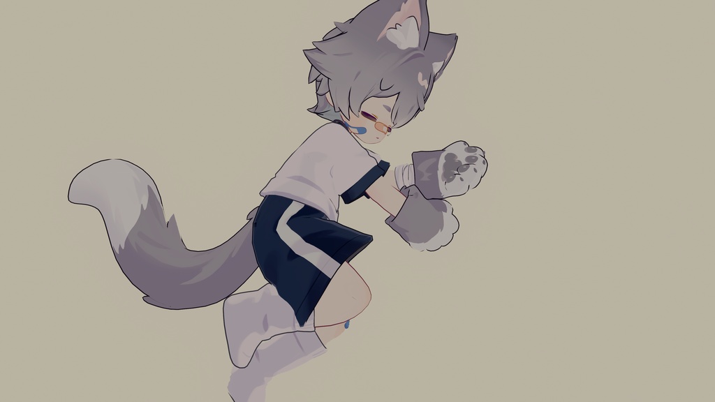 【まめふれんず対応】寝そべりモーション