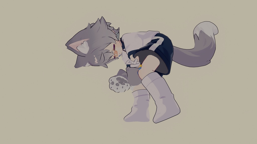 【まめふれんず対応】寝そべりモーション