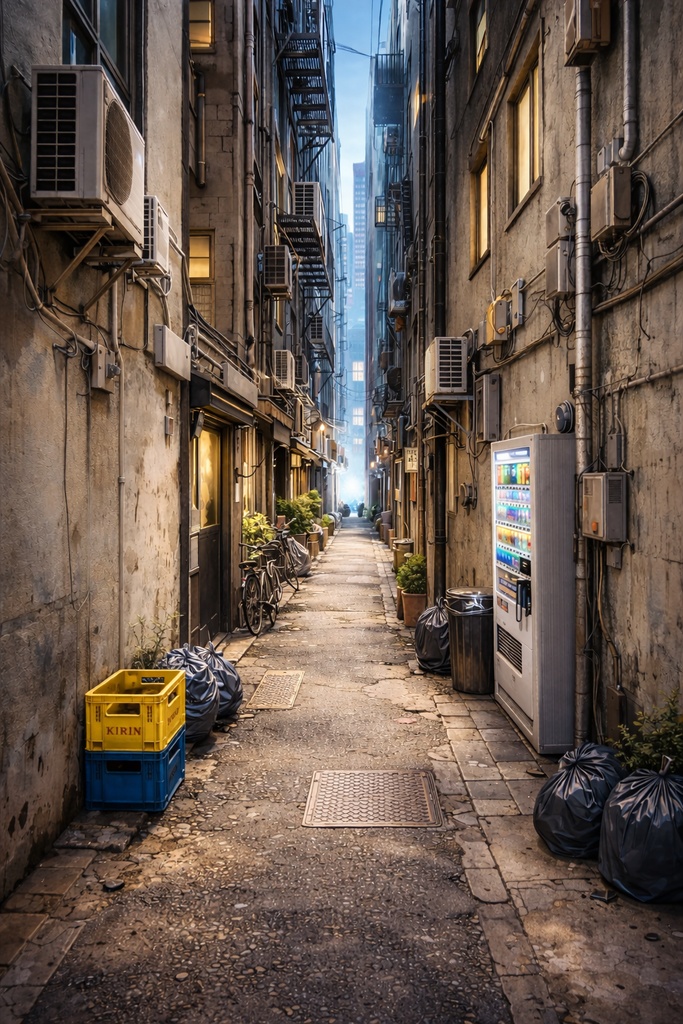 世界の路地裏(東京・国内地方・インド・ギリシャ・バリ島)10枚+おまけ1枚|配信・ゲーム背景素材|朝・夕・夜 【16:9】